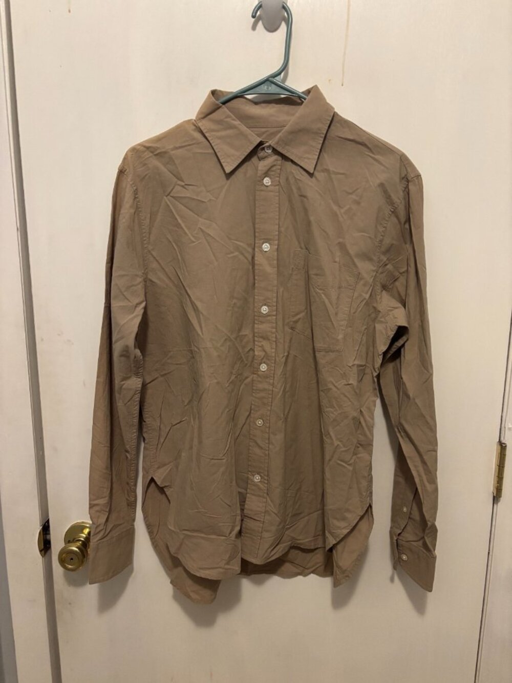 NWT Buck Mason Mens Medium Driftwood Mainstay Cotton Shirt L/S MSRP $128